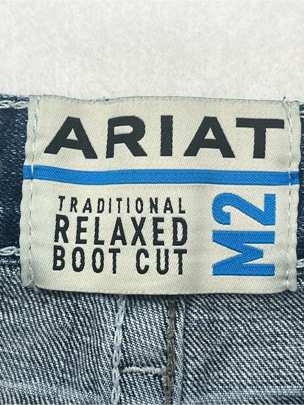 Ariat M2 Mens Traditional Relaxed Boot Cut Medium Wash Distressed Jeans 36x34